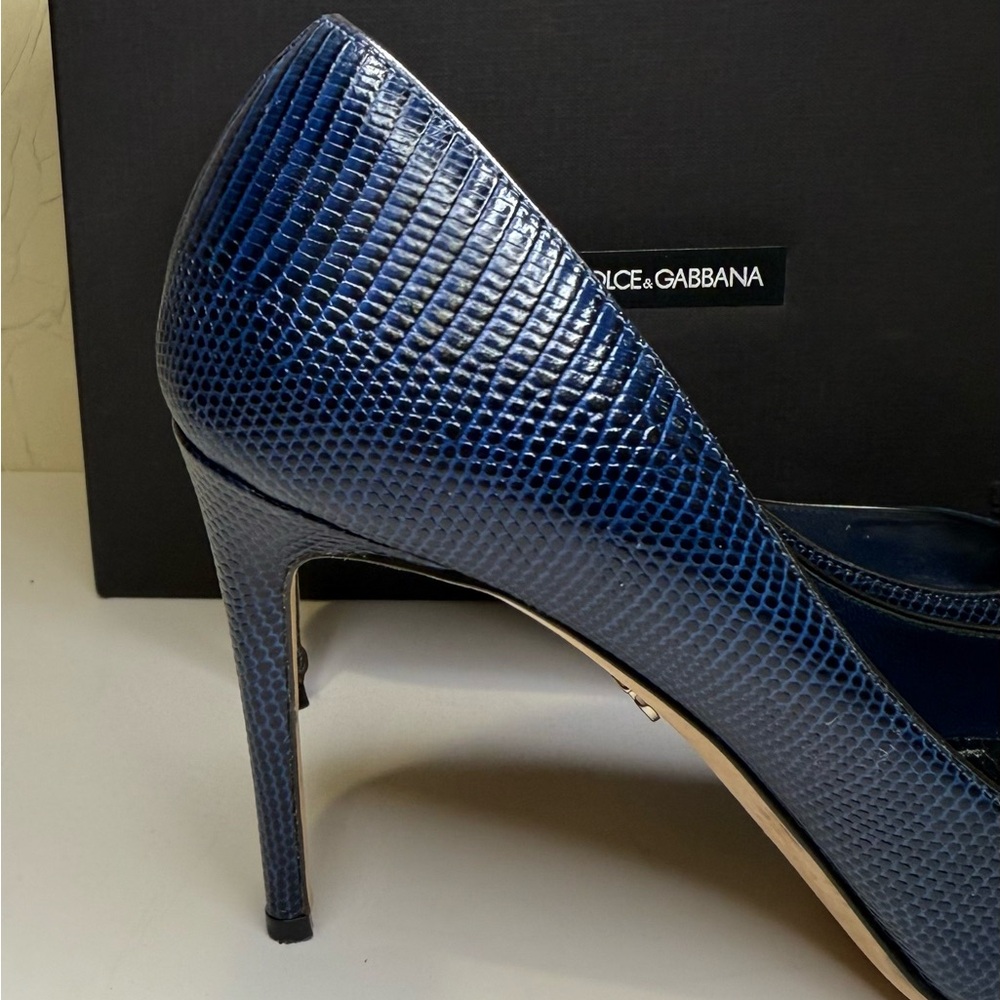 Dolce & Gabbana Blue Crystal Embellished Heels - Picture 4 of 9